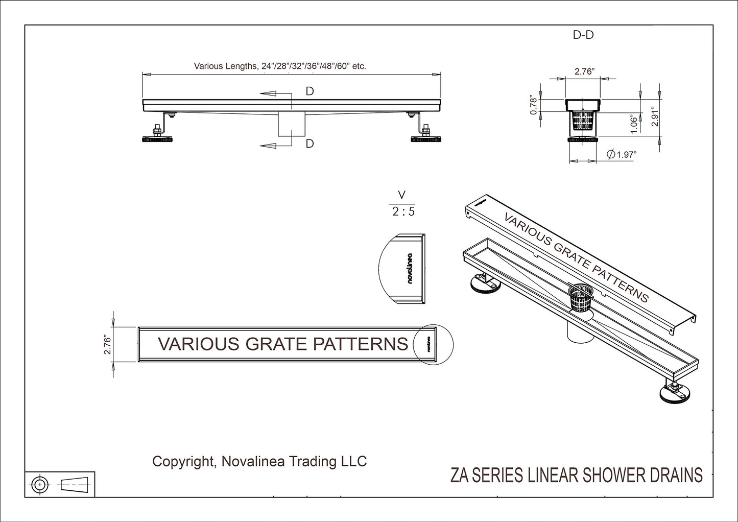 32 Inch Squares Pattern Drain